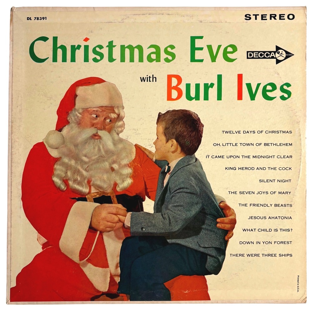 Burl Ives Christmas Eve Vinyl LP Decca DL 78391 Stereo Holiday Carols Hymns